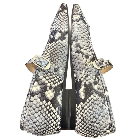 Marc Gisher Garissa Snake Skin Mary Jane Loafer Light Natural Size 9.5 - Picture 8 of 10